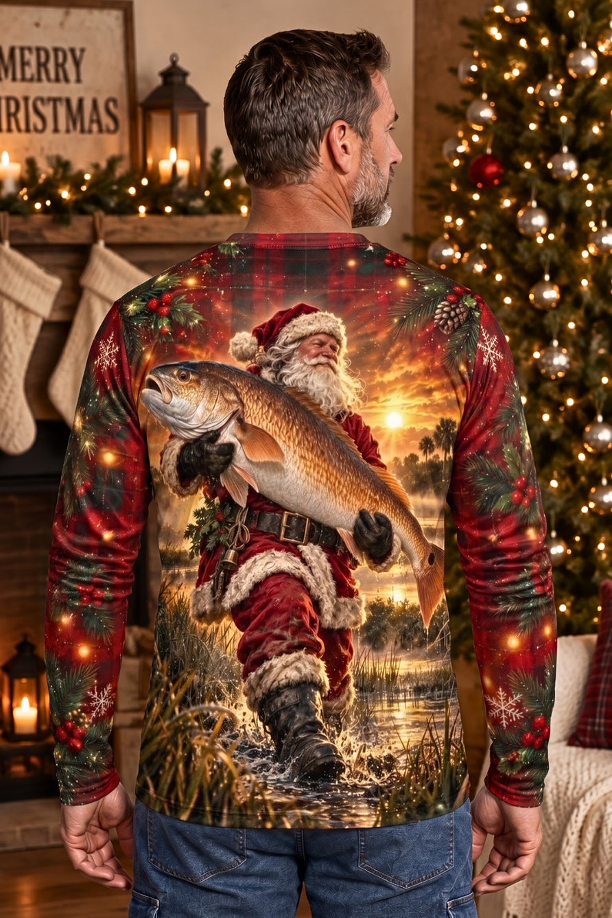 Performance Fishing Long Sleeve - Santa Golden Red Drum Sunset - ULS631K image 3