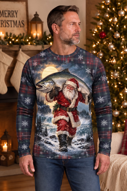 Performance Fishing Long Sleeve - Santa Moonlight King Salmon Catch - ULS632K image 2