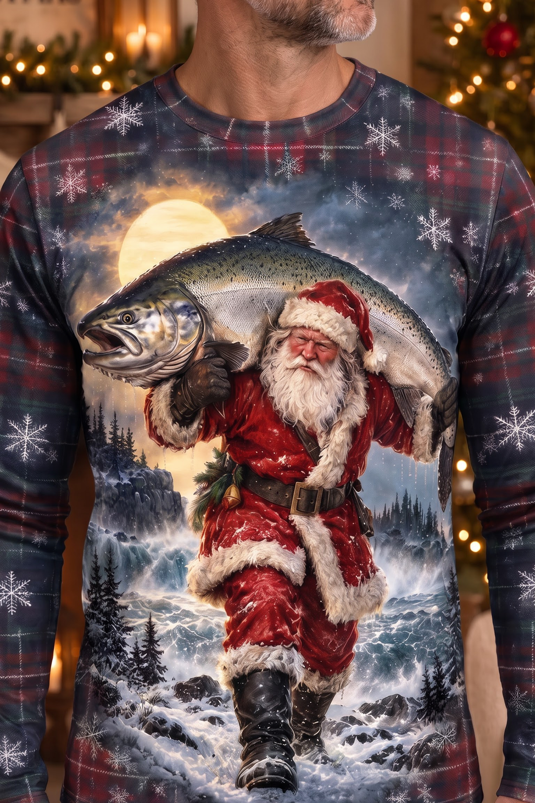 Performance Fishing Long Sleeve - Santa Moonlight King Salmon Catch - ULS632K image 4