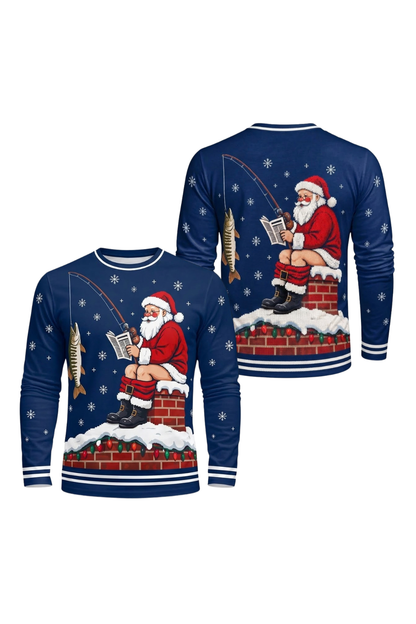 Performance Fishing Long Sleeve - Santa Rooftop Musky Catch - ULS633K image 1