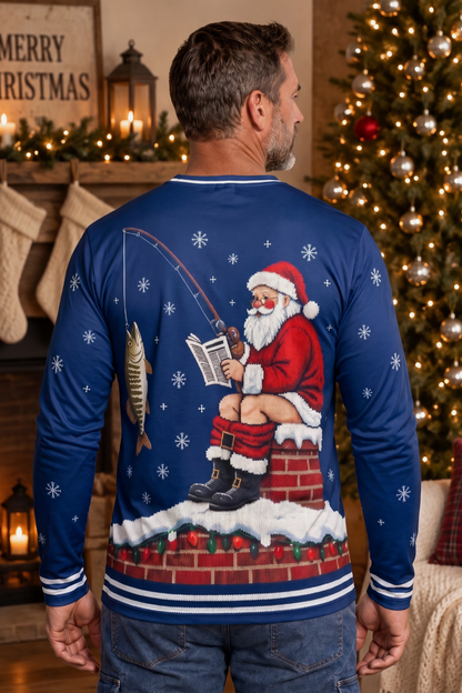 Performance Fishing Long Sleeve - Santa Rooftop Musky Catch - ULS633K image 3