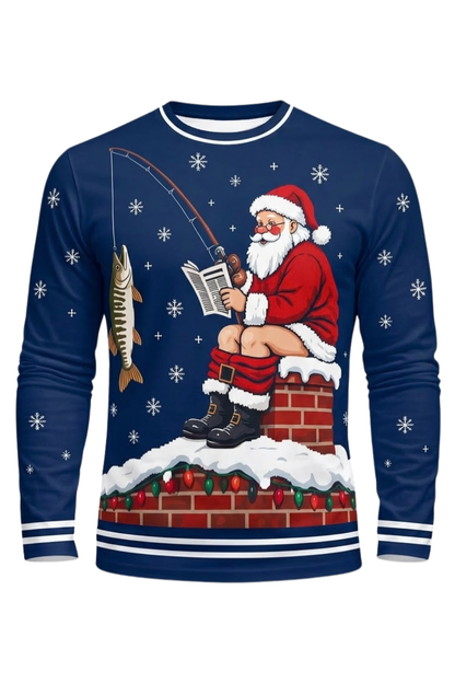 Performance Fishing Long Sleeve - Santa Rooftop Musky Catch - ULS633K image 5