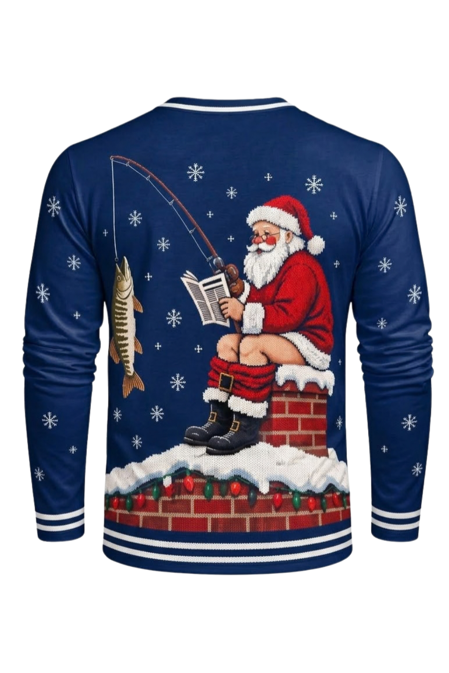 Performance Fishing Long Sleeve - Santa Rooftop Musky Catch - ULS633K image 6