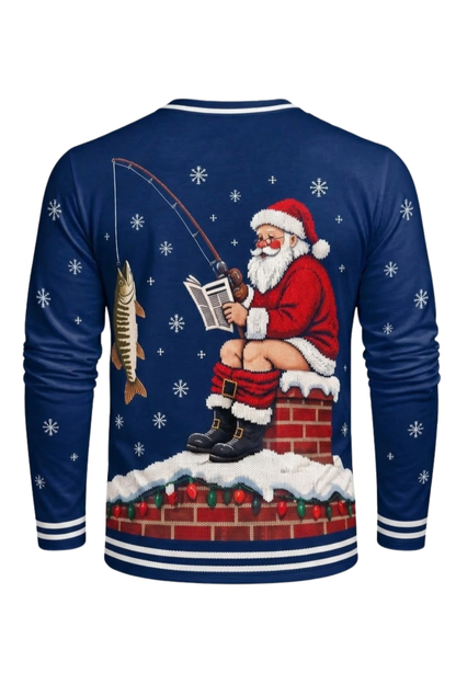 Performance Fishing Long Sleeve - Santa Rooftop Musky Catch - ULS633K image 6