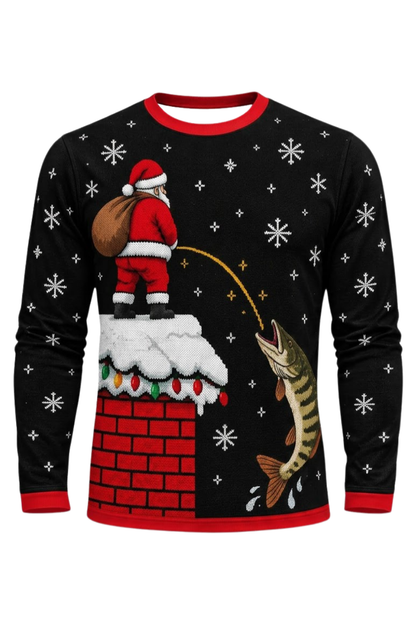 Performance Fishing Long Sleeve - Santa Peeing Musky Catch - ULS634K image 5