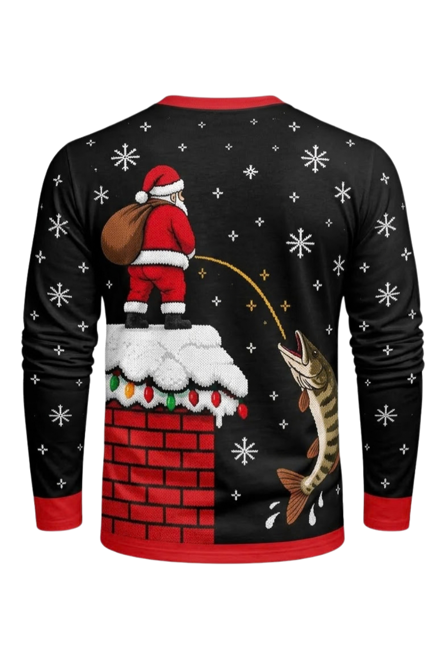Performance Fishing Long Sleeve - Santa Peeing Musky Catch - ULS634K image 6
