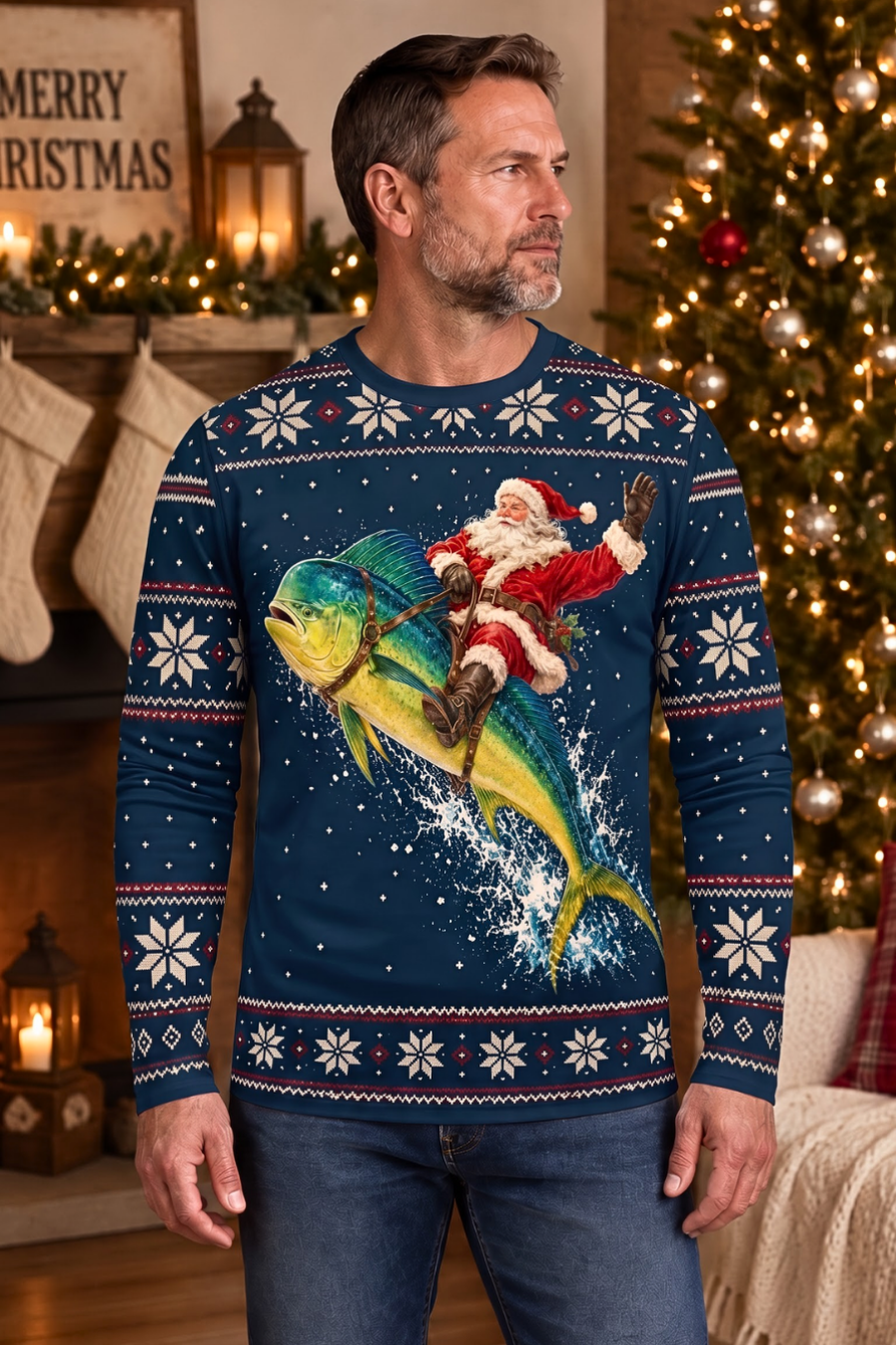Performance Fishing Long Sleeve - Santa Mahi Mahi Express - ULS638K image 2