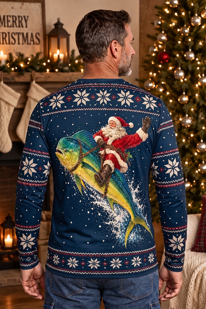 Performance Fishing Long Sleeve - Santa Mahi Mahi Express - ULS638K image 3