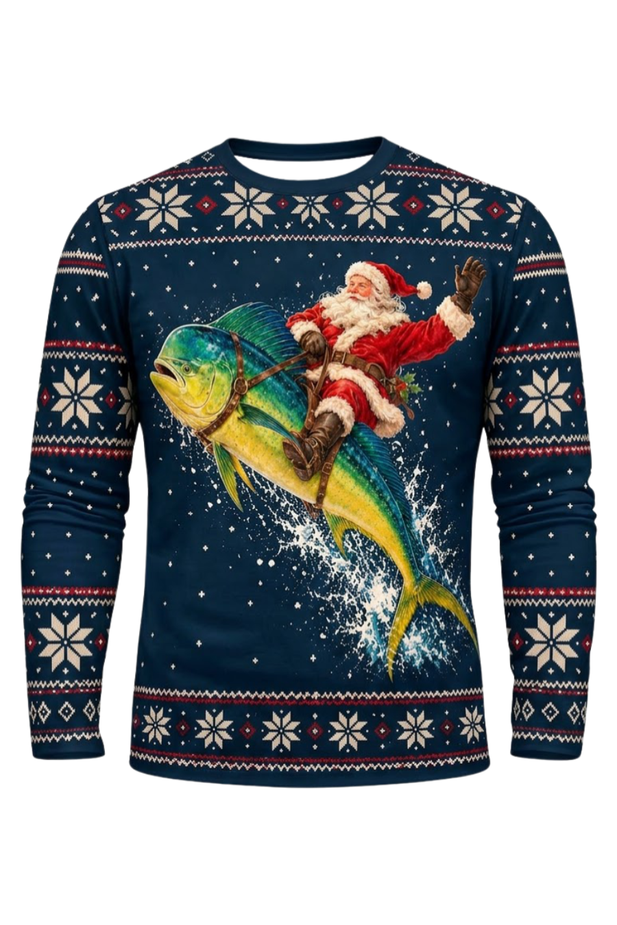 Performance Fishing Long Sleeve - Santa Mahi Mahi Express - ULS638K image 5