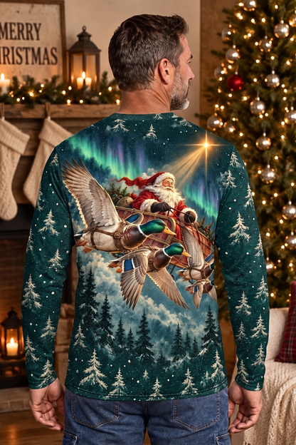 Performance Hunting Long Sleeve - Santa Mallard Flight Sleigh - ULS640K image 3