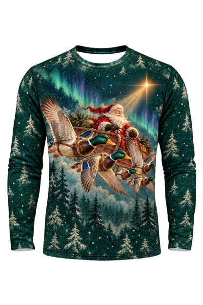 Performance Hunting Long Sleeve - Santa Mallard Flight Sleigh - ULS640K image 5