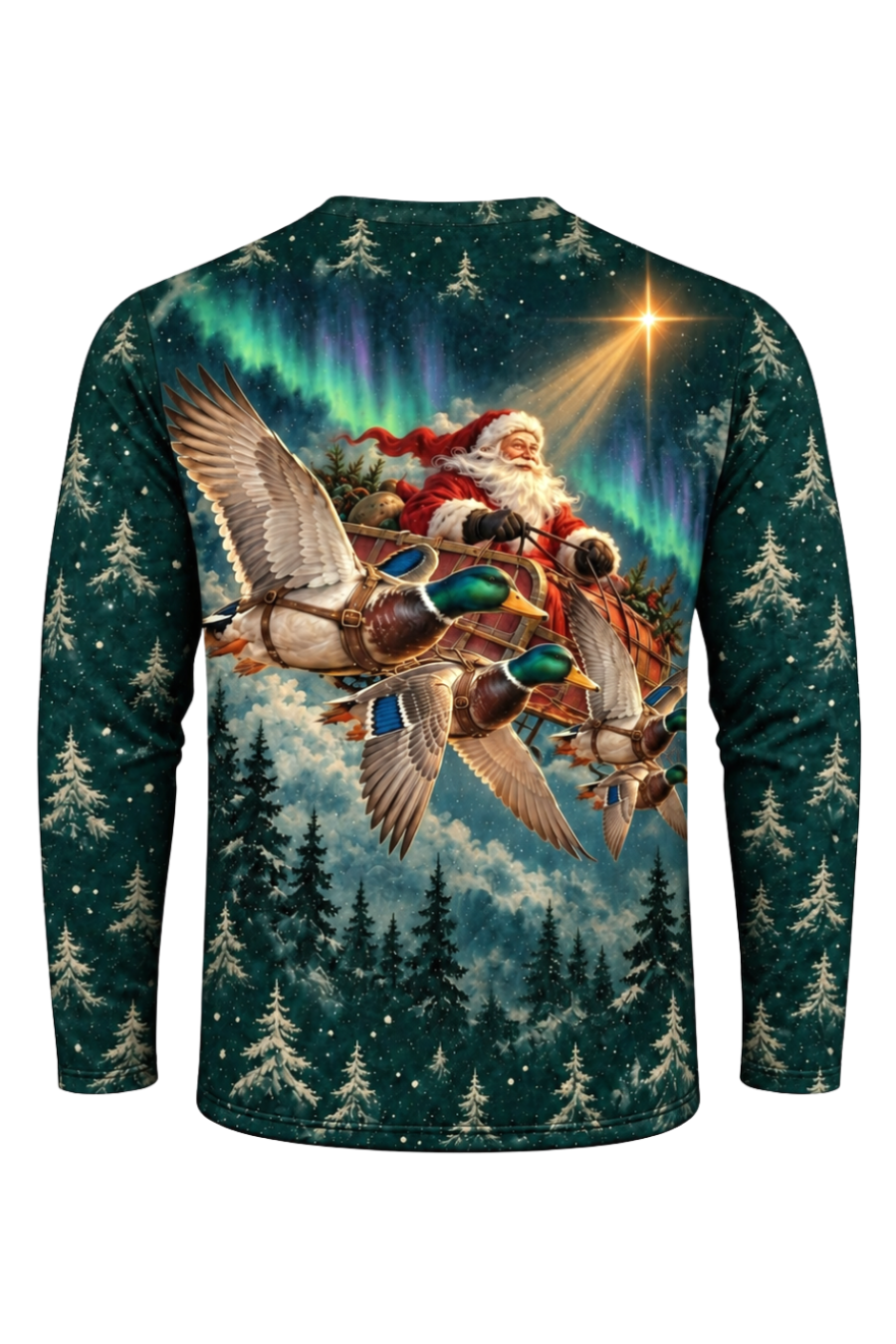 Performance Hunting Long Sleeve - Santa Mallard Flight Sleigh - ULS640K image 6