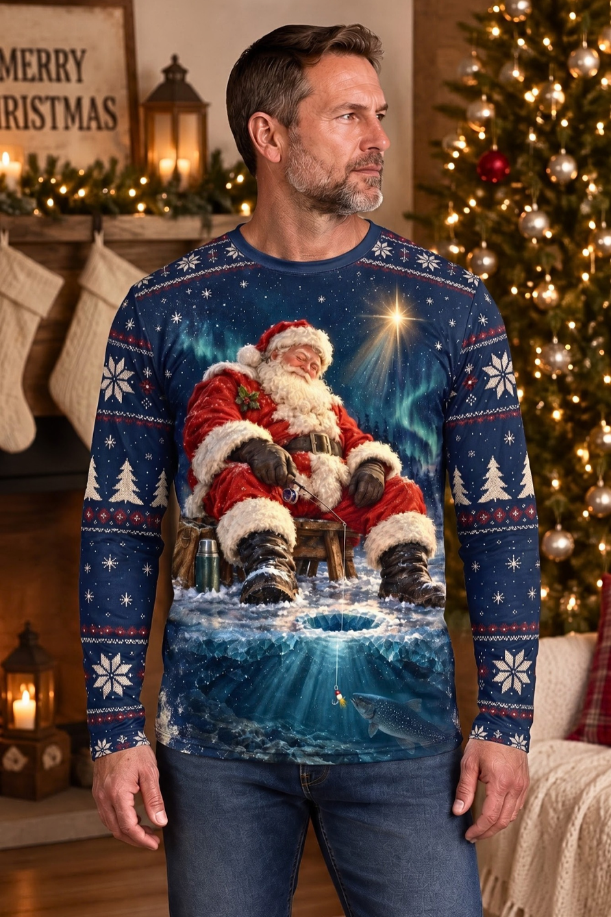 Performance Fishing Long Sleeve - Sleeping Santa Ice Trout - ULS641K image 2