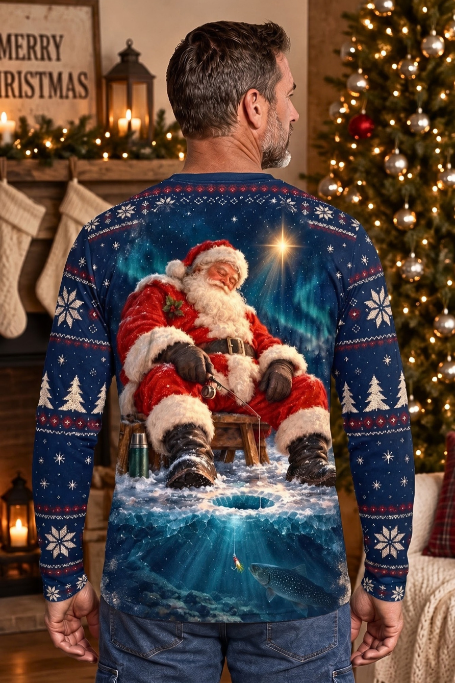 Performance Fishing Long Sleeve - Sleeping Santa Ice Trout - ULS641K image 3