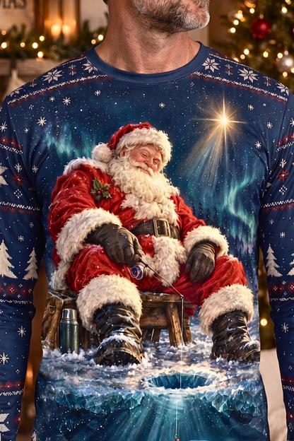 Performance Fishing Long Sleeve - Sleeping Santa Ice Trout - ULS641K image 4