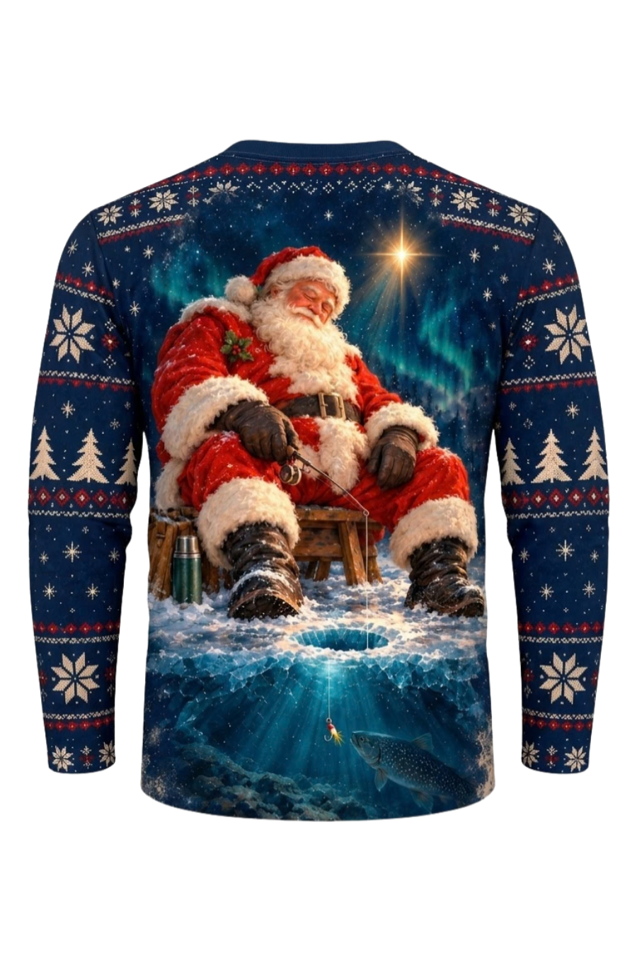 Performance Fishing Long Sleeve - Sleeping Santa Ice Trout - ULS641K image 6