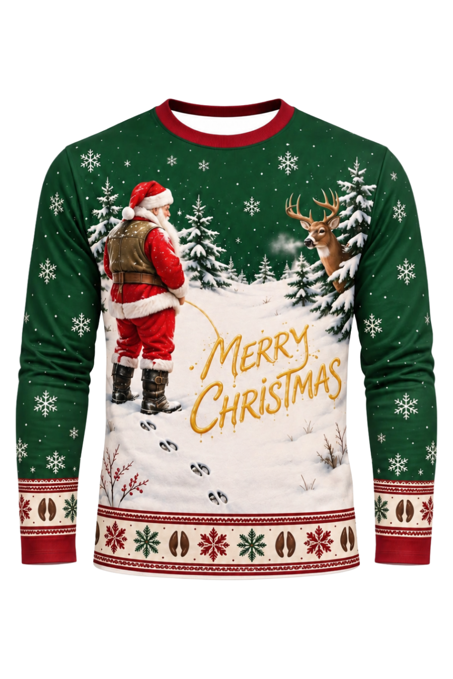 Performance Hunting Long Sleeve - Santa Peeing Snow Buck - ULS643K image 5