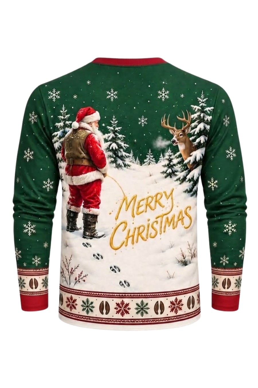 Performance Hunting Long Sleeve - Santa Peeing Snow Buck - ULS643K image 6