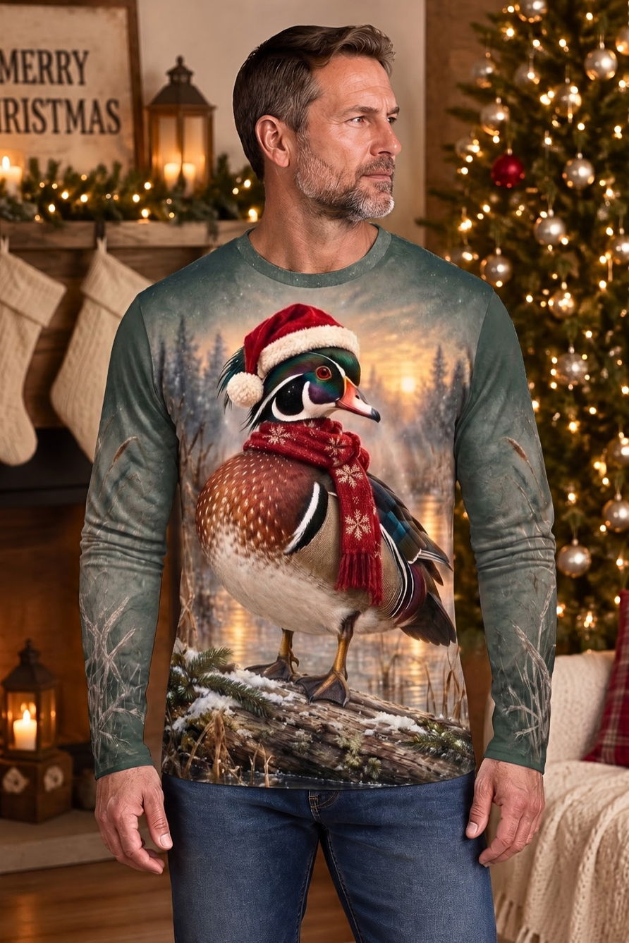 Performance Hunting Long Sleeve - Festive Wood Duck Timber Sunset - ULS644K image 2