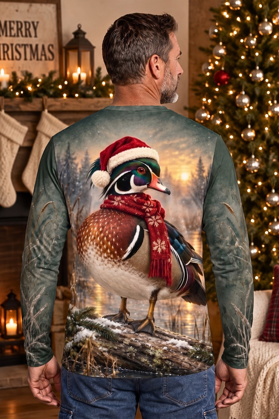 Performance Hunting Long Sleeve - Festive Wood Duck Timber Sunset - ULS644K image 3