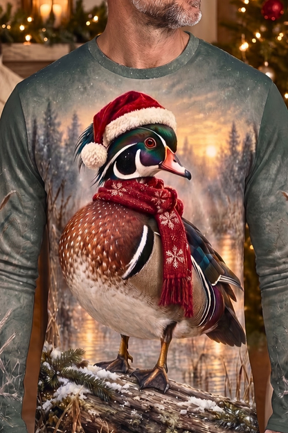 Performance Hunting Long Sleeve - Festive Wood Duck Timber Sunset - ULS644K image 4