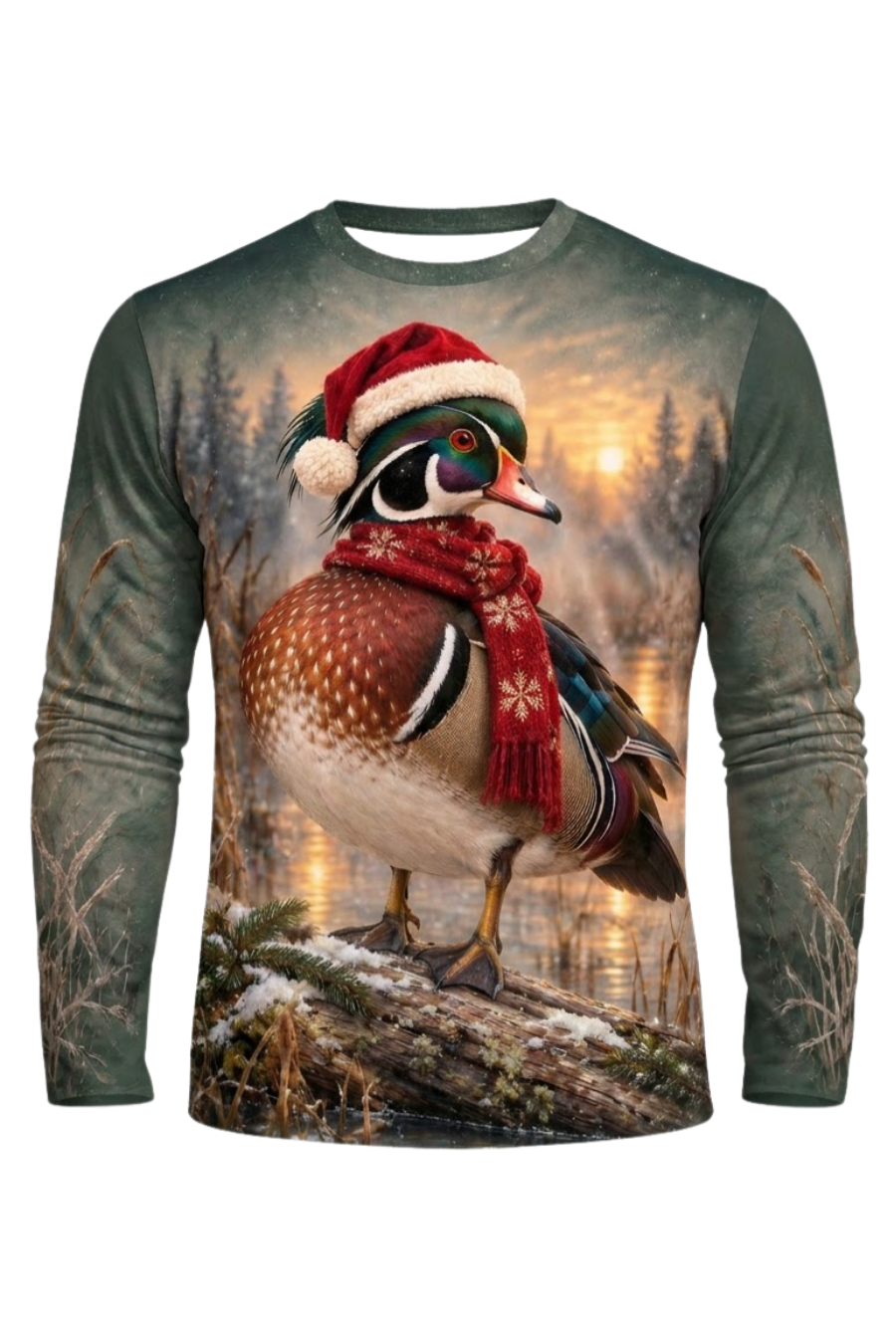 Performance Hunting Long Sleeve - Festive Wood Duck Timber Sunset - ULS644K image 5