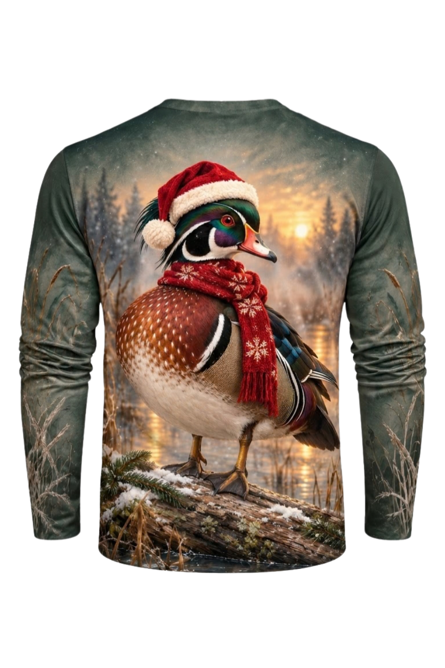 Performance Hunting Long Sleeve - Festive Wood Duck Timber Sunset - ULS644K image 6