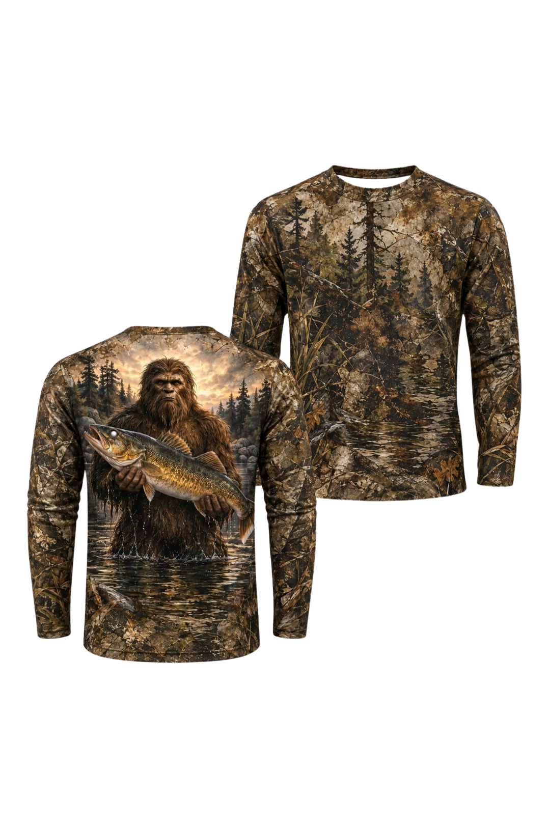 Performance Hunting Long Sleeve - Bigfoot Walleye Timber Camo - ULS645K image 1