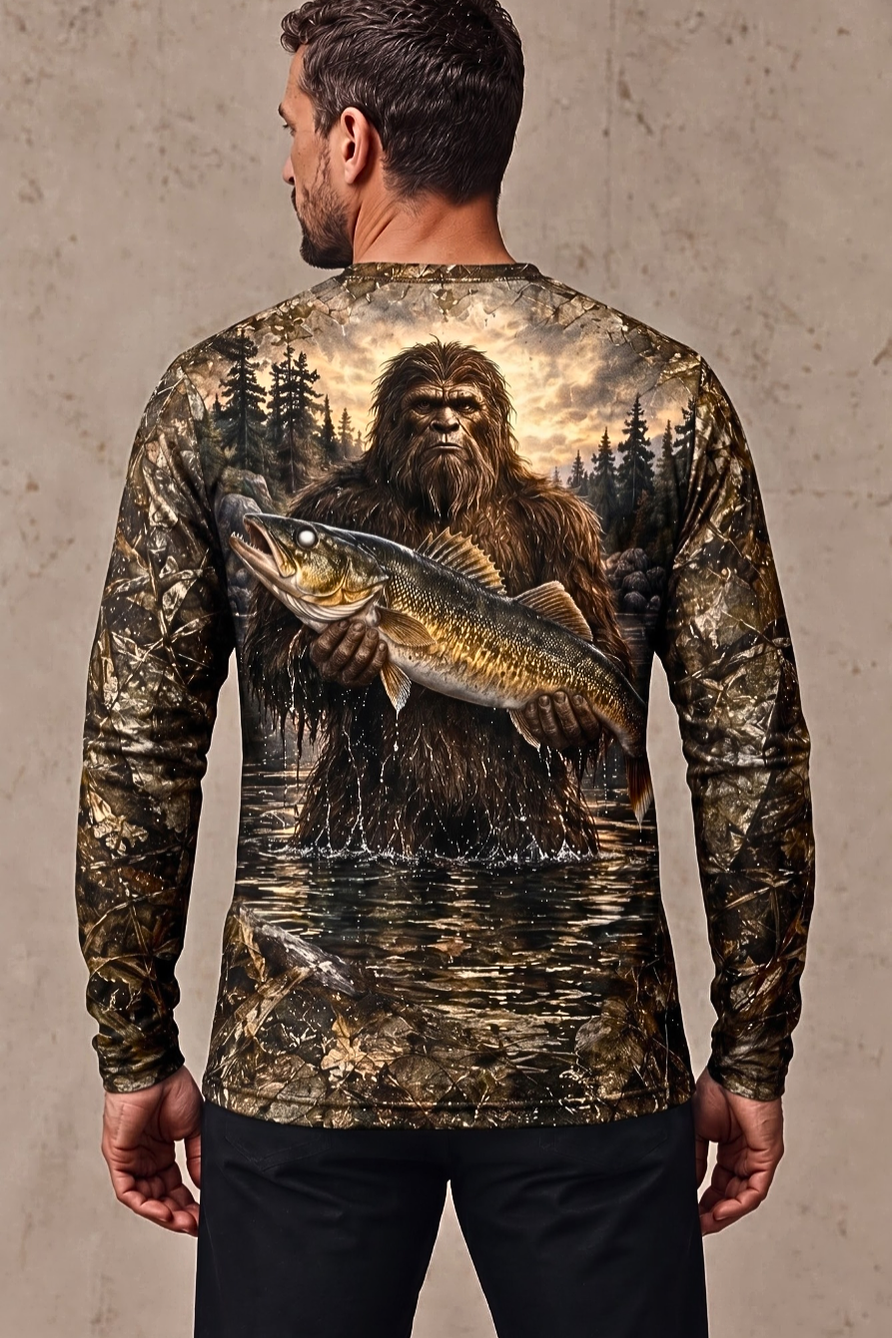 Performance Hunting Long Sleeve - Bigfoot Walleye Timber Camo - ULS645K image 2