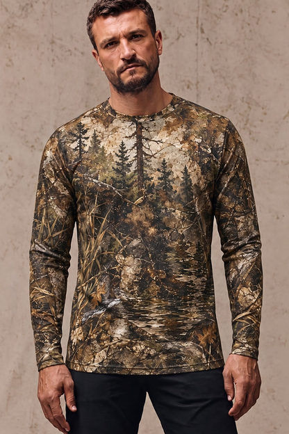 Performance Hunting Long Sleeve - Bigfoot Walleye Timber Camo - ULS645K image 3
