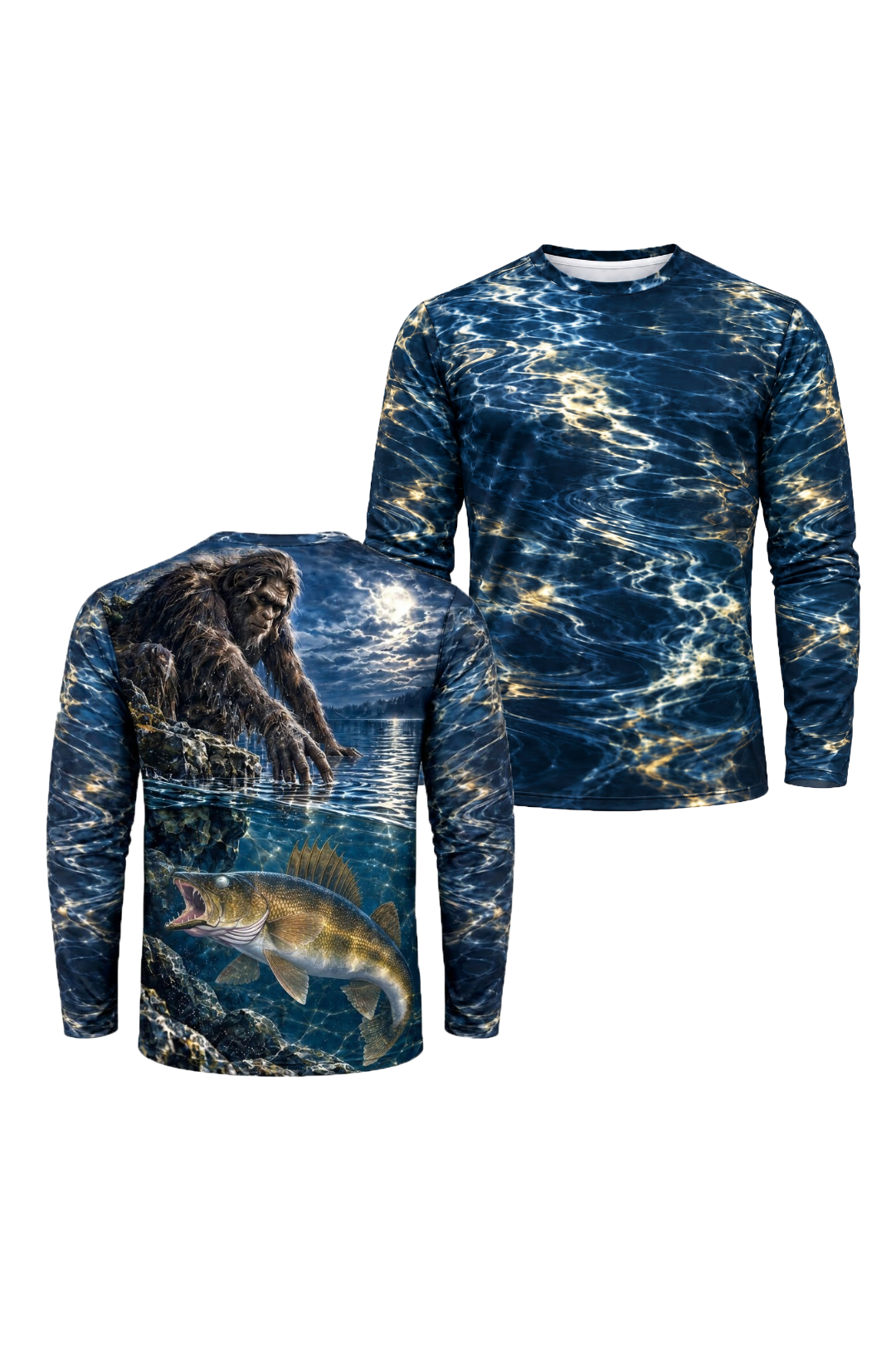 Performance Fishing Long Sleeve - Bigfoot Moonlight Walleye Ripple - ULS646K image 1