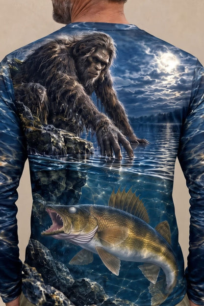 Performance Fishing Long Sleeve - Bigfoot Moonlight Walleye Ripple - ULS646K image 4
