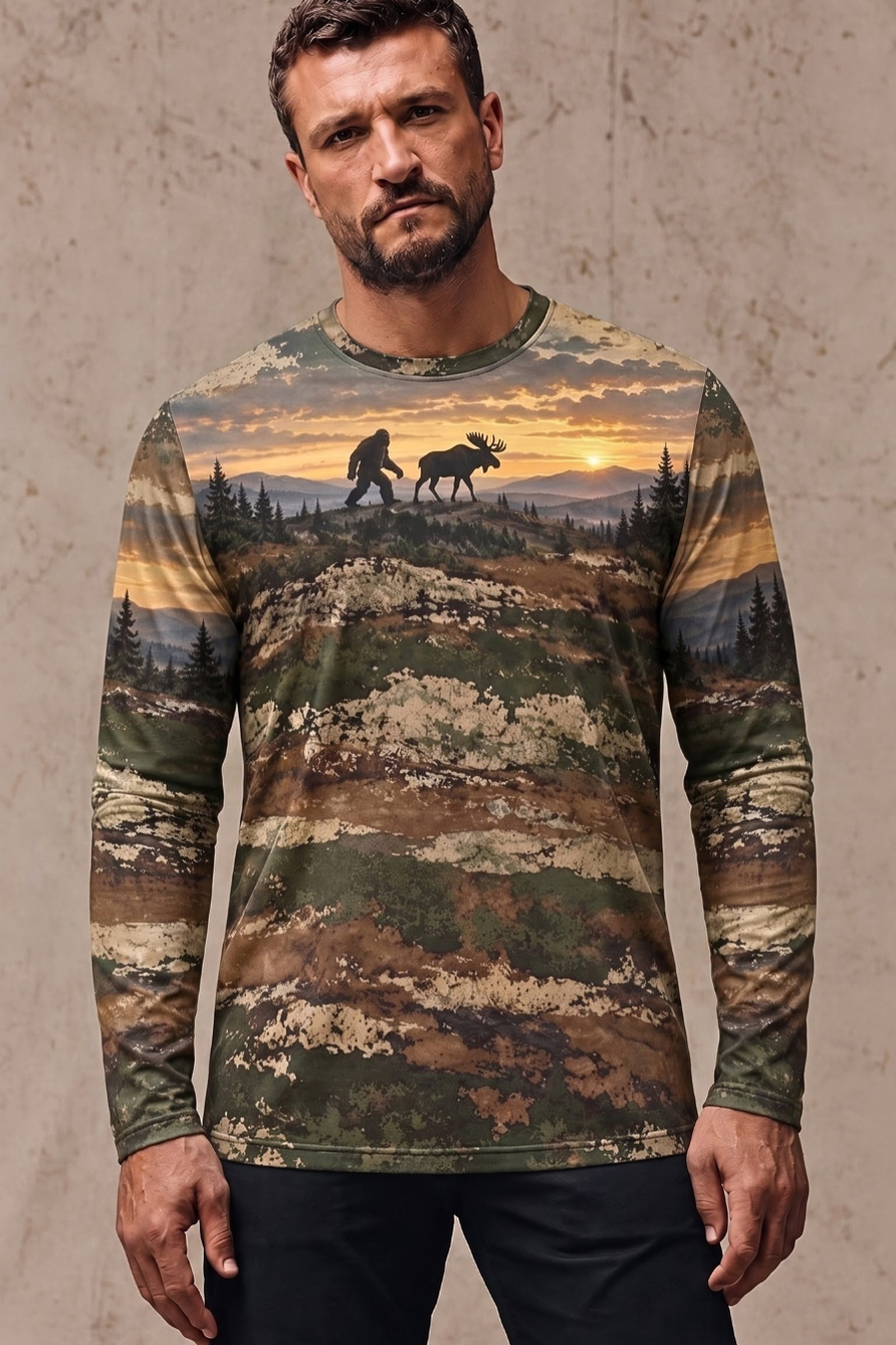 Performance Hunting Long Sleeve - Bigfoot Moose Ridge Sunset - ULS648K image 3