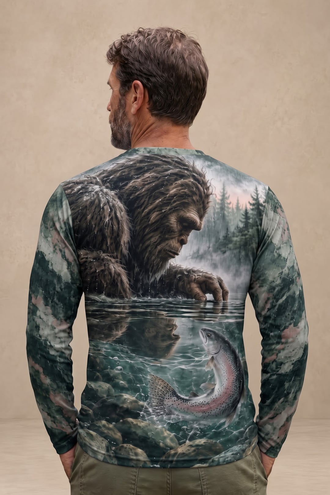 Performance Fishing Long Sleeve - Bigfoot Trout Misty Stream - ULS650K image 2