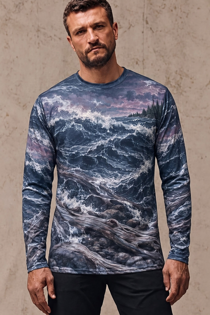 Performance Fishing Long Sleeve - Bigfoot Salmon Stormy Surge - ULS651K image 3