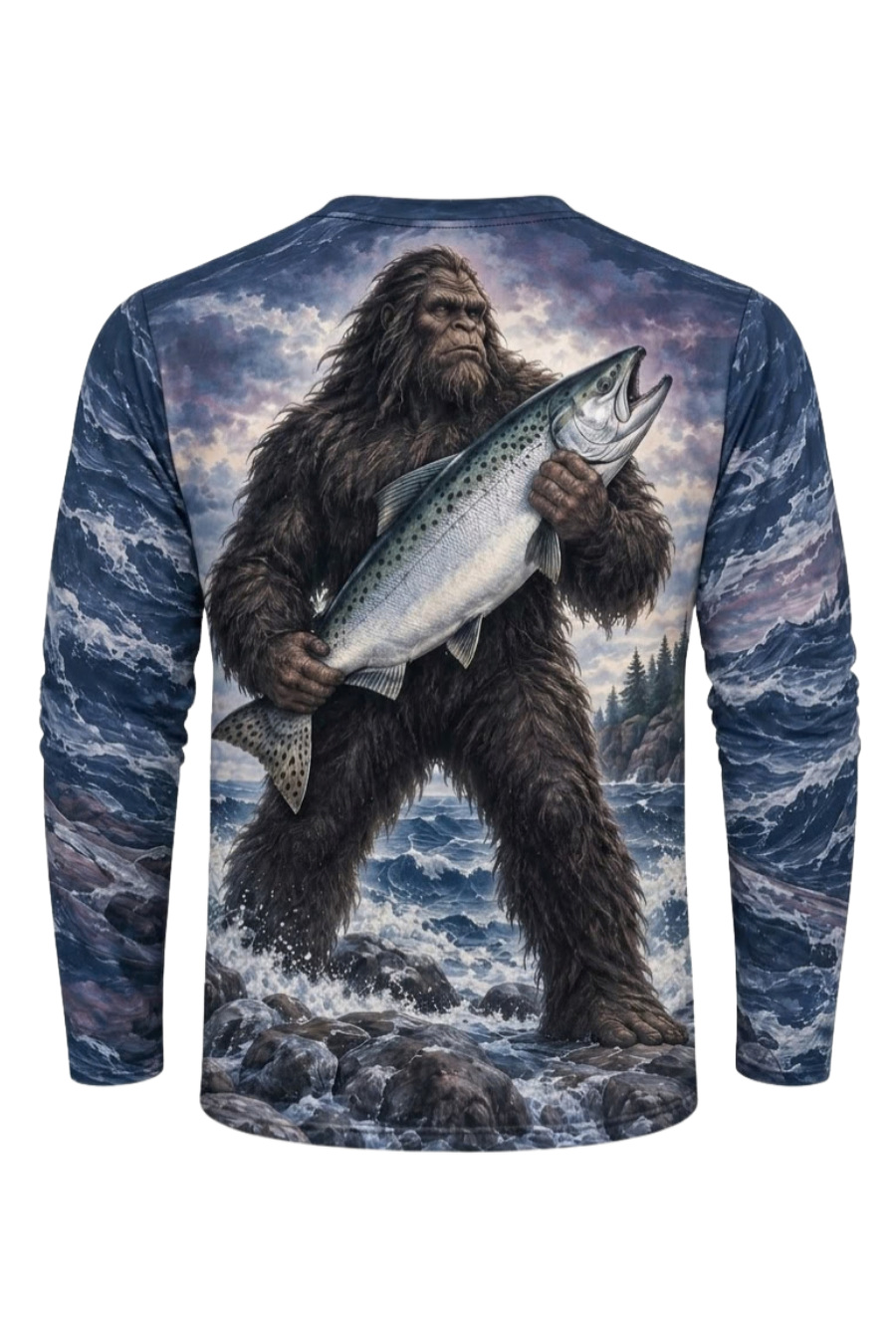 Performance Fishing Long Sleeve - Bigfoot Salmon Stormy Surge - ULS651K image 5
