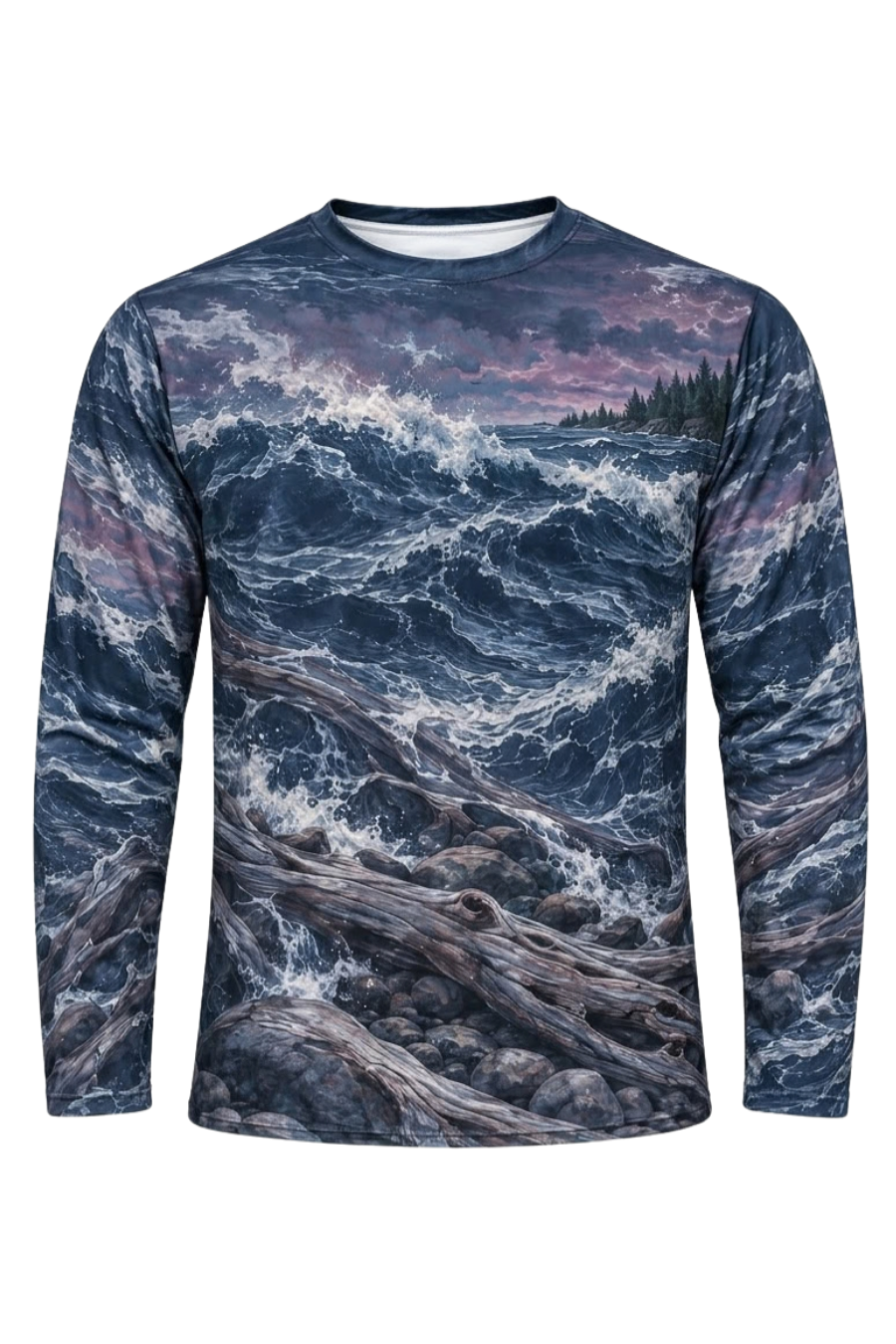 Performance Fishing Long Sleeve - Bigfoot Salmon Stormy Surge - ULS651K image 6