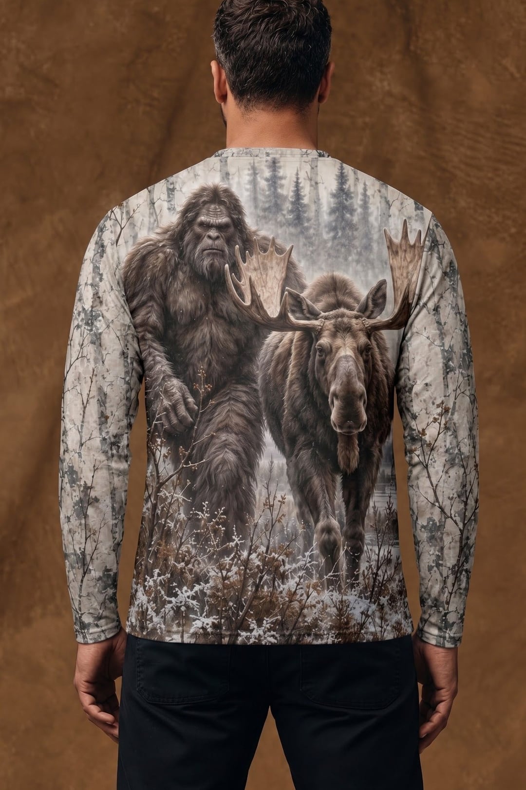 Performance Hunting Long Sleeve - Bigfoot Winter Birch Moose - ULS652K image 2