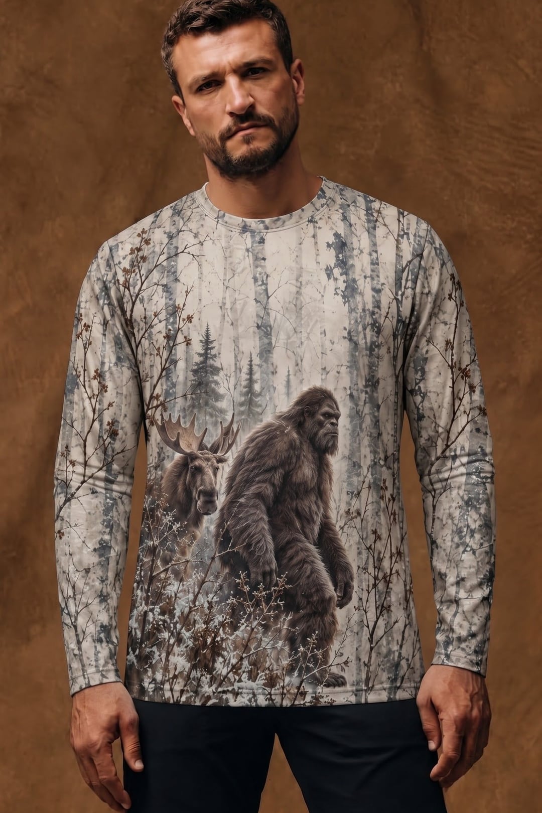 Performance Hunting Long Sleeve - Bigfoot Winter Birch Moose - ULS652K image 3