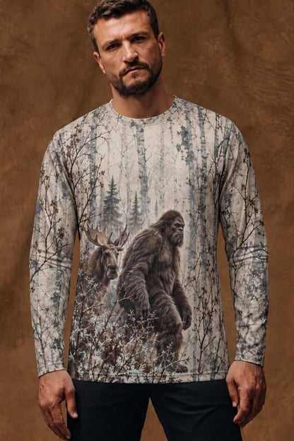 Performance Hunting Long Sleeve - Bigfoot Winter Birch Moose - ULS652K image 3