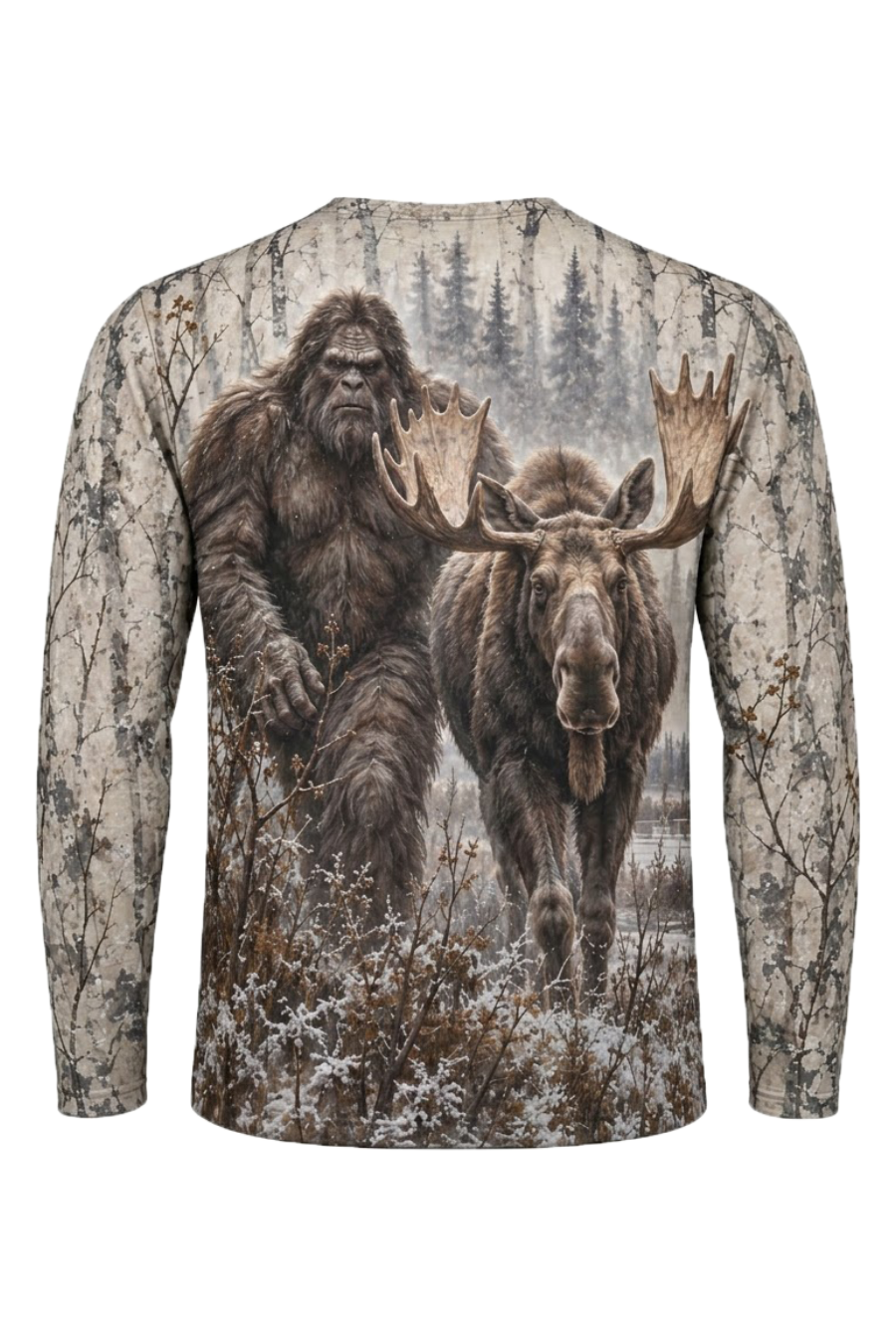 Performance Hunting Long Sleeve - Bigfoot Winter Birch Moose - ULS652K image 5