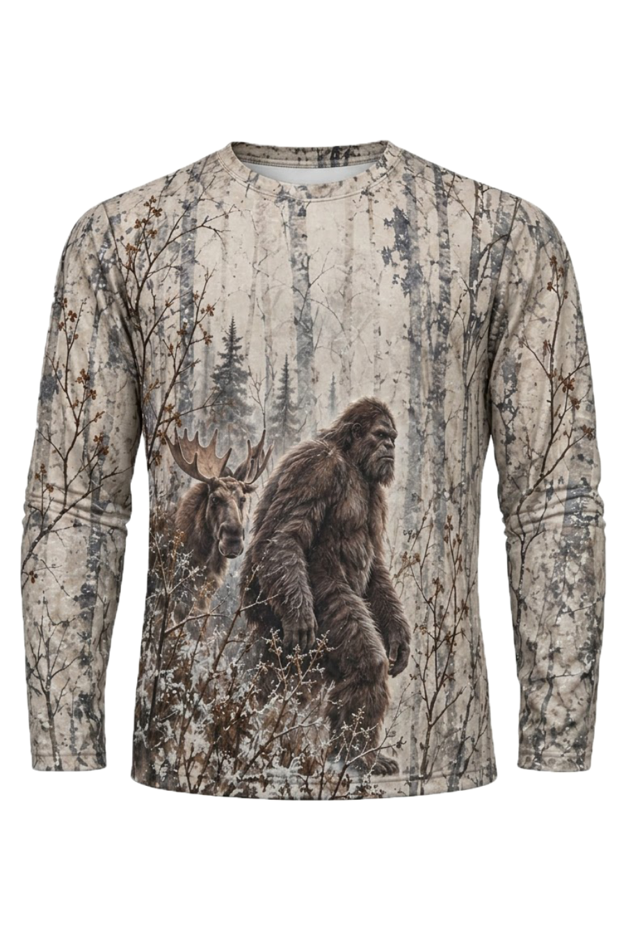 Performance Hunting Long Sleeve - Bigfoot Winter Birch Moose - ULS652K image 6