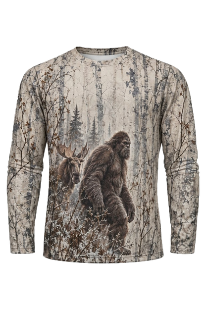 Performance Hunting Long Sleeve - Bigfoot Winter Birch Moose - ULS652K image 6