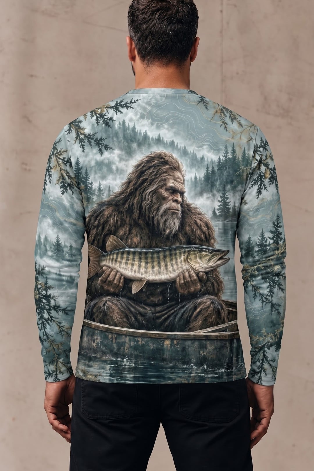 Performance Fishing Long Sleeve - Bigfoot Musky Misty Lake - ULS653K image 3
