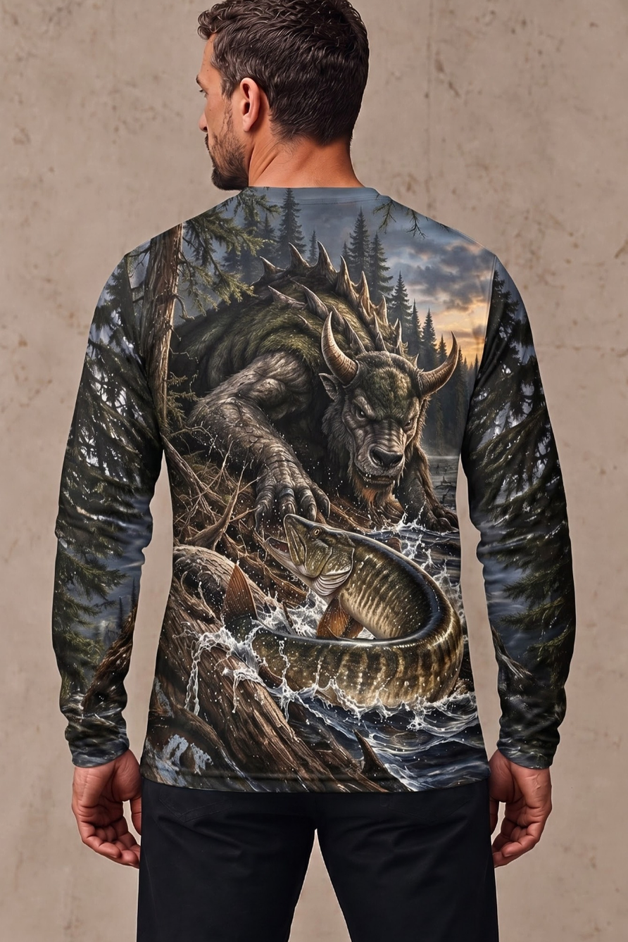 Performance Fishing Long Sleeve - Hodag Musky Dusk Strike - ULS655K image 3