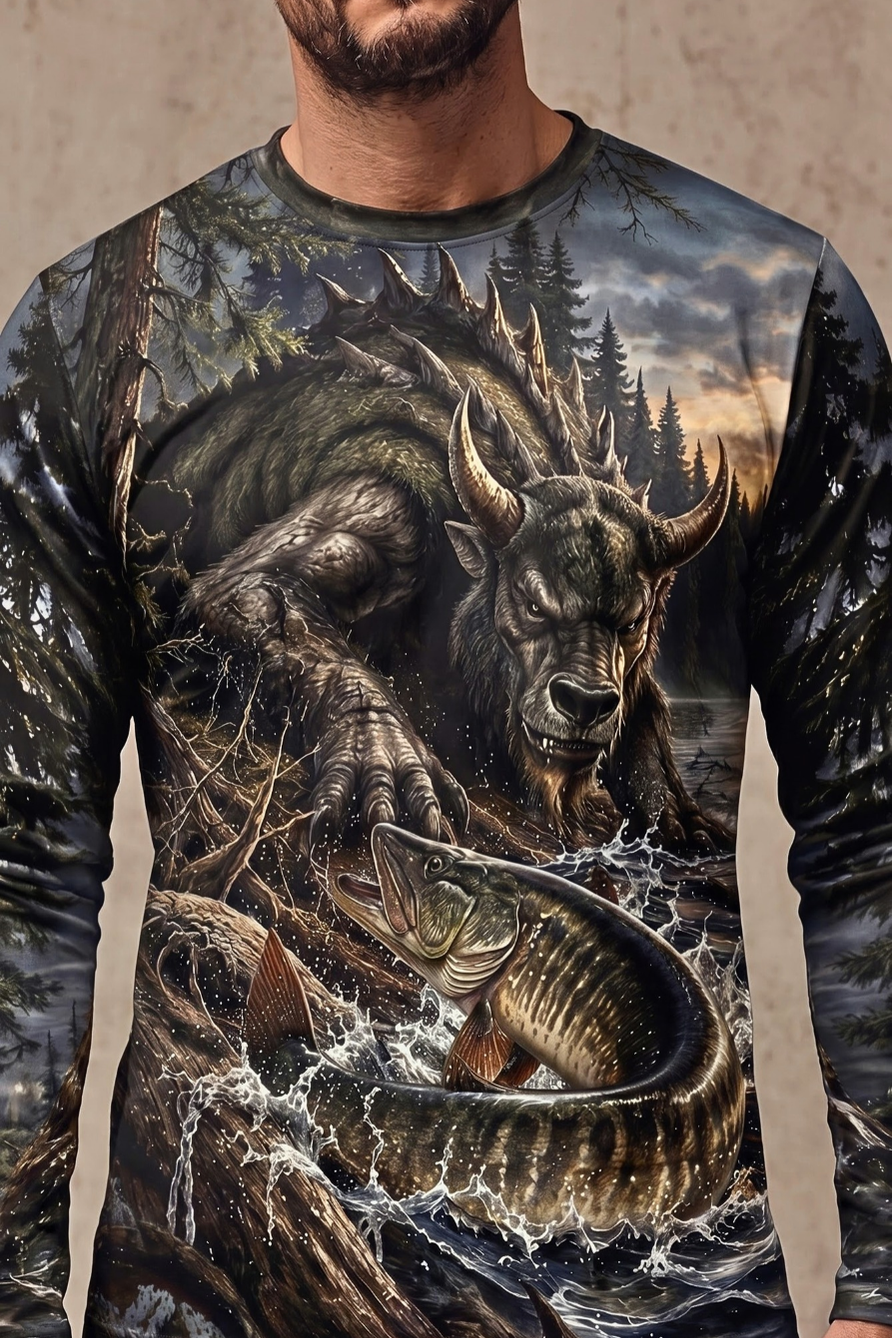 Performance Fishing Long Sleeve - Hodag Musky Dusk Strike - ULS655K image 4