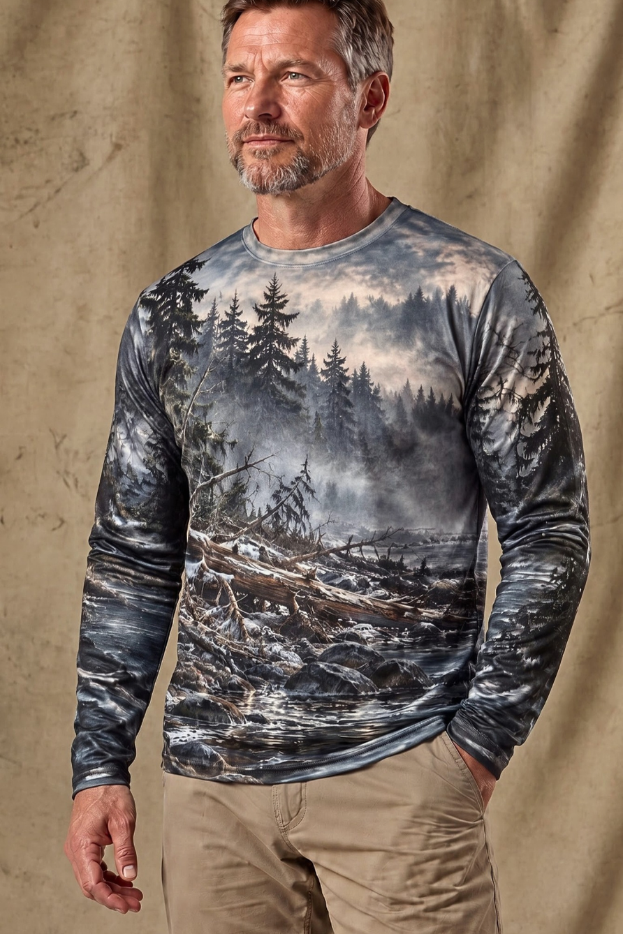 Performance Fishing Long Sleeve - Dogman Misty Pine River - ULS658K image 3