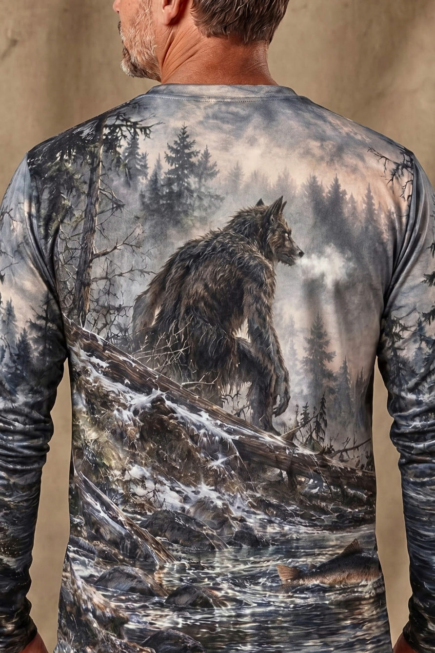 Performance Fishing Long Sleeve - Dogman Misty Pine River - ULS658K image 4
