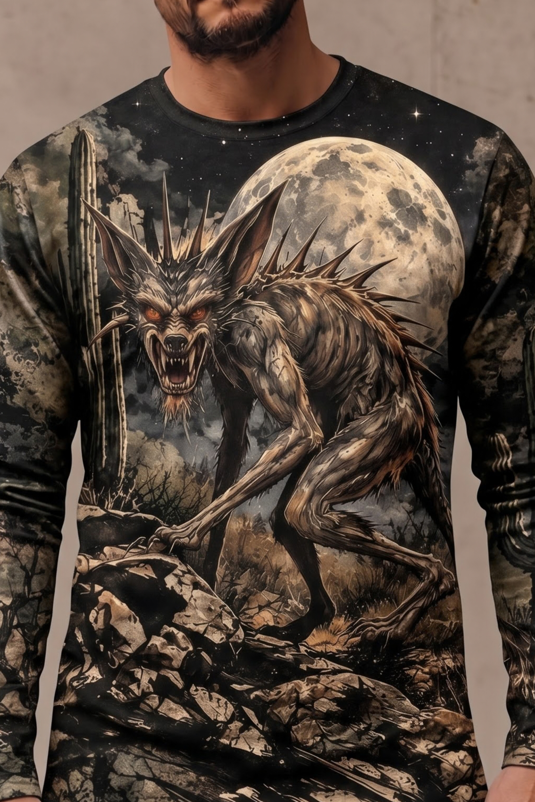 Performance Hunting Long Sleeve - Chupacabra Desert Moon Shadow - ULS671K image 4