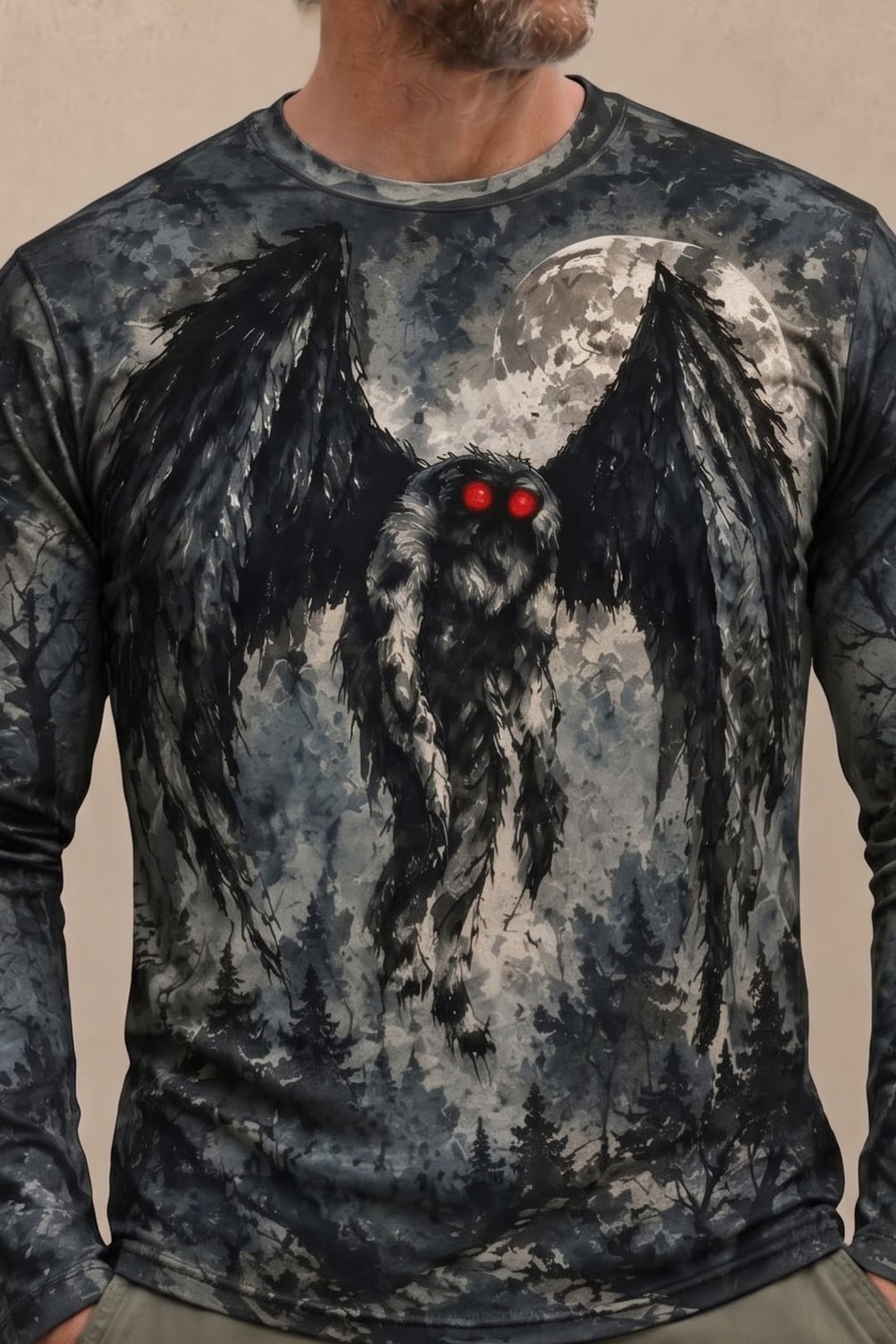 Performance Hunting Long Sleeve - Mothman Crimson Eye Soar - ULS674K image 4